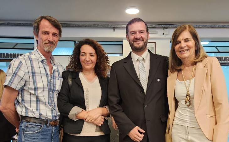 José Zapata, Cecilia Gramajo Bühler, Benjamín Muro (Rector Instituto San Miguel) y María Teresa Ajmat